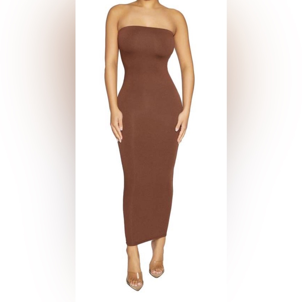 Naked Wardrobe Tube Dress Womens Size S Chocolate